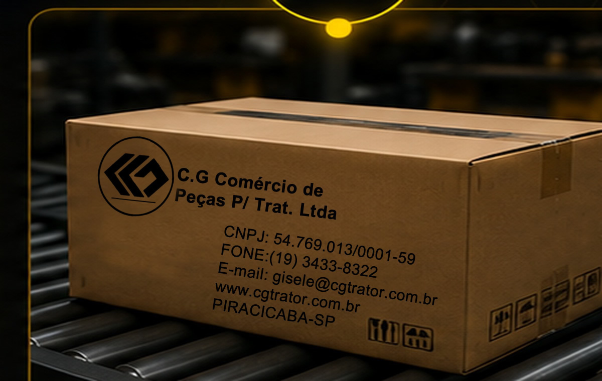 Caixa CG Trator preparada para envio